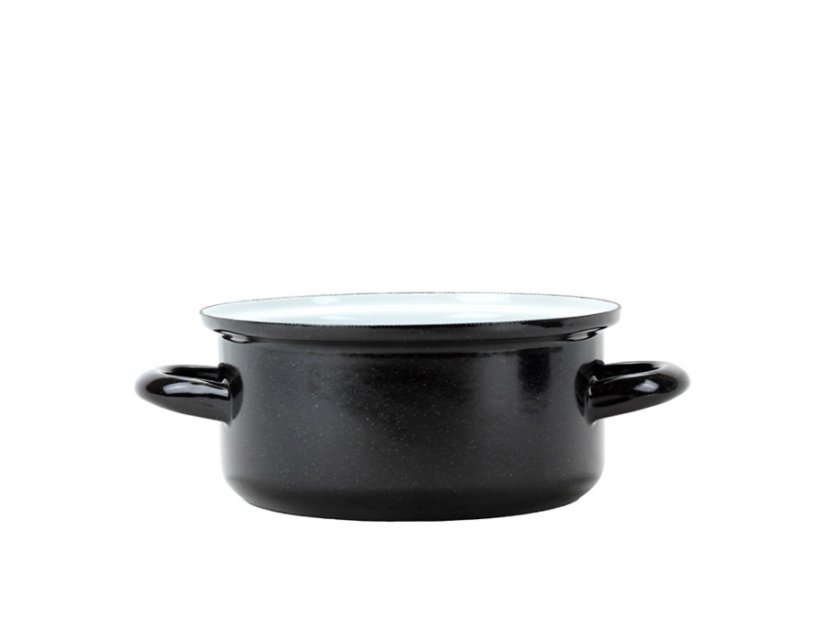 Smaltovaný rendlík ø 28 cm - 8.5 l - STANDARD černý | SFINX - 2 jakost