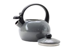 Smaltovaný čajník - 2.2 l šedý metal