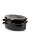 Smaltovaný oválný pekáč 42x33 cm černý