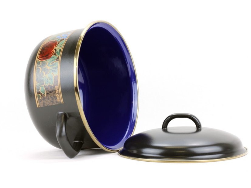 Smaltovaný hrnec s poklicí ø 24 cm - 5.5 l - GOLD | BELIS - 2 jakost