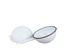 Smaltovaný cedník  ø 20 cm bílý