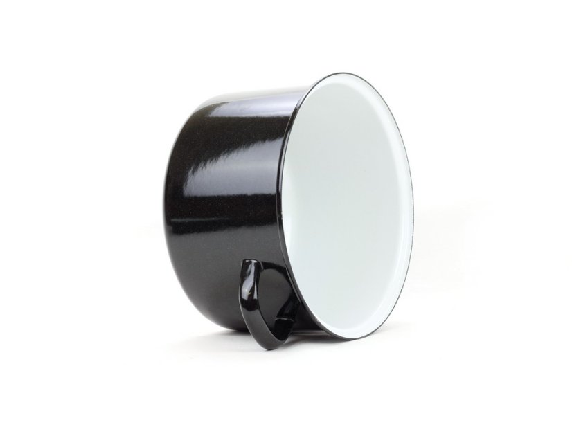 Smaltovaný hrnec ø 16 cm - 2 l - STANDARD černý | SFINX - 2 jakost