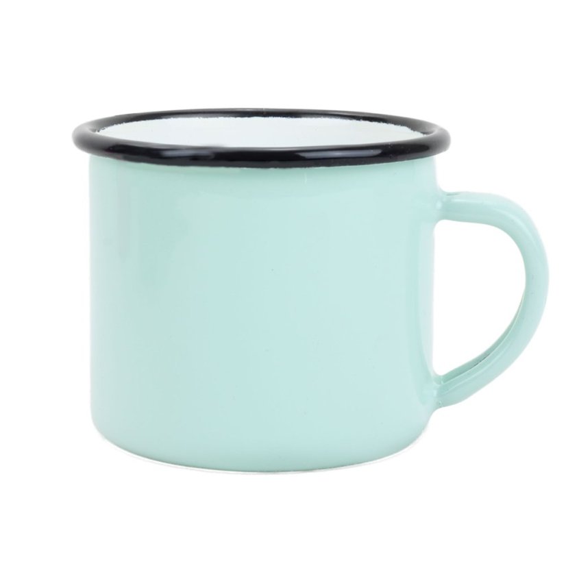 Smaltovaný hrnek ø 8 cm - 0.35 l mint - ČESKÝ PLECHÁČEK | BELIS