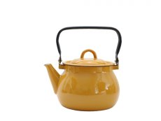 Smaltovaný čajník - 2.5 l hořčicový