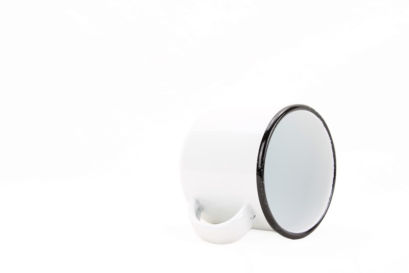 Smaltovaný hrnek ø 8 cm - 0.35 l bílý - ČESKÝ PLECHÁČEK | BELIS