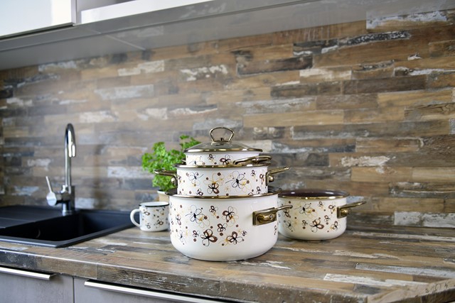 Smaltovaná sada nádobí 10-dílná - PREMIUM krémový | BELIS