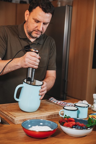 Smaltovaný džbán ø 11.5 cm - 2.5 l tyrkysový