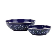 Smaltovaná miska ø 18 cm - 0.8 l malá ROMANCE modrá | BELIS