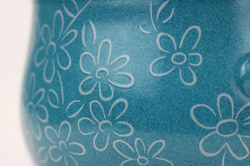 Smaltovaný hrnec se skleněnou poklicí ø 16 cm - 2 l - FLOWER | BELIS