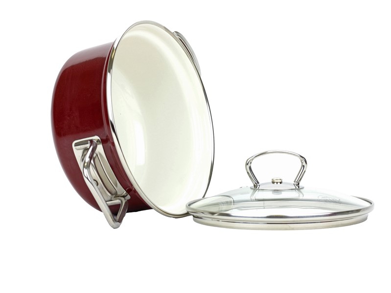 Smaltovaný rendlík s poklicí ø 18 cm - 2 l - ECO-CERAMIC | BELIS