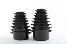 Smaltovaný hrnec ø 14 cm - 1.2 l - STANDARD černý | SFINX - 2 jakost