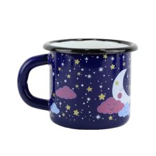 Smaltovaný hrnek ø 7 cm - 0.25 l tmavě modrý "mráček" - ČESKÝ PLECHÁČEK | RADOST enamel