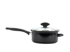 Smaltovaný rendlík s držadlem a skleněnou poklicí ø 20 cm - 2.6 l - STANDARD PLUS | BELIS