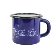 Smaltovaný hrnek ø 7 cm - 0.25 l tmavě modrý BUBBLE | BELIS - 2 jakost
