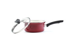 Smaltovaný rendlík s držadlem a poklicí ø 16 cm - 1.4 l - ECO-CERAMIC | BELIS