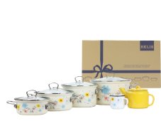 Smaltovaná sada nádobí 11-dílná - MEADOW | BELIS