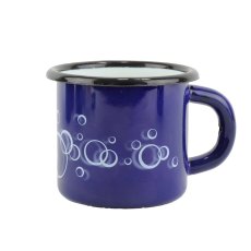 Smaltovaný hrnek ø 7 cm - 0.25 l tmavě modrý BUBBLE | BELIS - 2 jakost