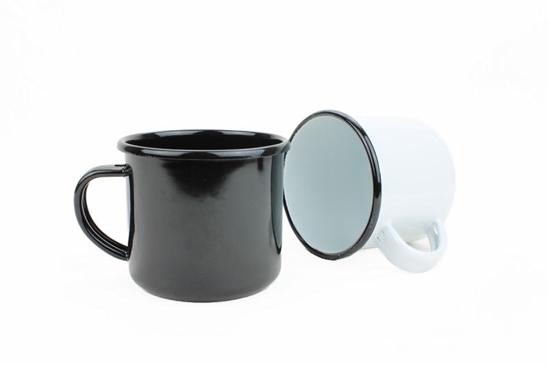 Smaltovaný hrnek ø 8 cm - 0.35 l bílý - ČESKÝ PLECHÁČEK | BELIS