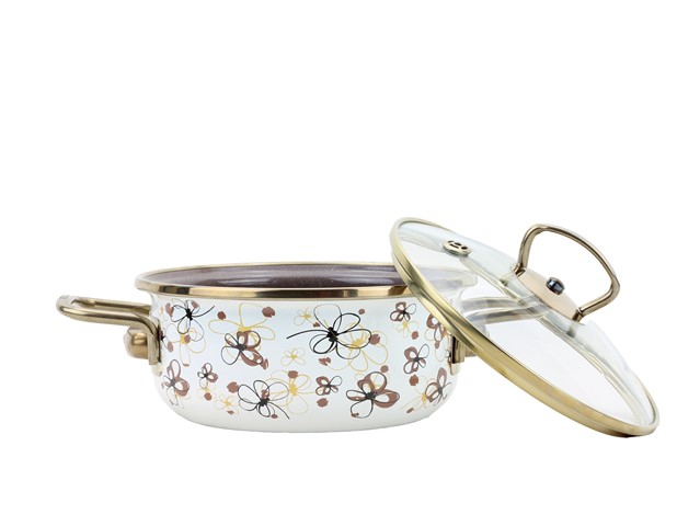 Smaltovaná sada nádobí 10-dílná - PREMIUM krémový | BELIS