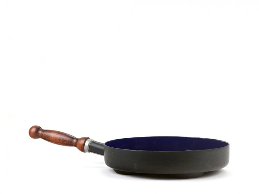 Smaltovaný lívanečník s dřeveným držadlem BSE ø 24 cm - BSE | BELIS