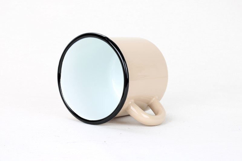 Smaltovaný hrnek ø 7 cm - 0.25 l starorůžový