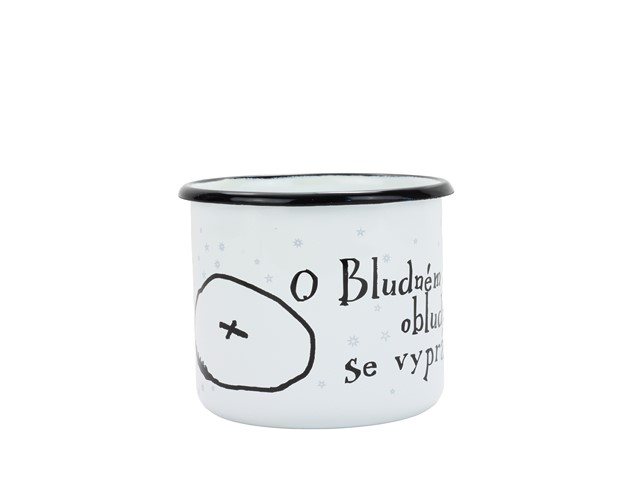 Smaltovaný hrnek ø 8 cm - 0.35 l bílý "kámen" v krabičce - ČESKÝ PLECHÁČEK | BELIS