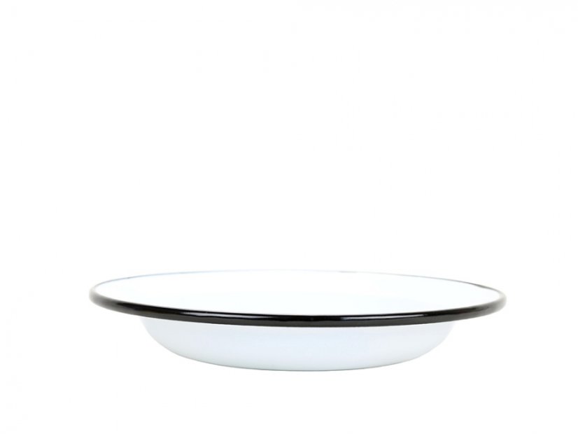 Smaltovaný talíř ø 24.5 cm - 0.8 l bílý