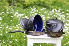 Smaltovaný hrnec s poklicí ø 24 cm - 5.5 l - GOLD | BELIS - 2 jakost