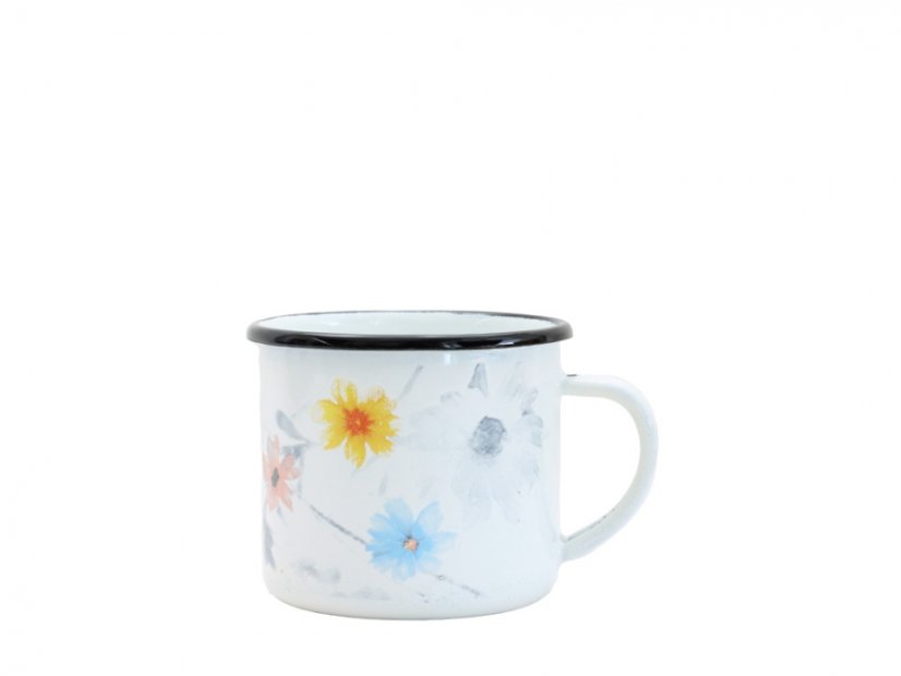 Smaltovaný hrnek ø 8 cm - 0.35 l bílý - MEADOW | BELIS