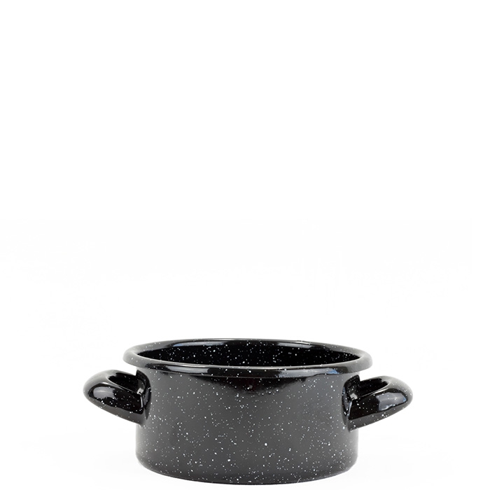 Smaltovaný rendlík ø 12 cm - 0.5 l černý