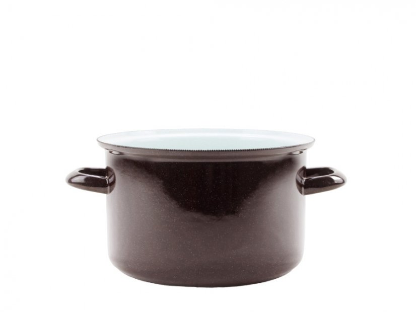 Smaltovaný hrnec ø 18 cm - 2.6 l - STANDARD hnědý | SFINX