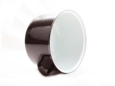 Smaltovaný hrnec ø 14 cm - 1.2 l - STANDARD hnědý | SFINX