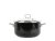 Smaltovaný hrnec se skleněnou poklicí ø 16 cm - 1.5 l - PREMIUM černý | BELIS