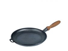 Litinová pánev ø 24 cm s dřevěným držadlem nízká - Litina | MAYSTERNYA