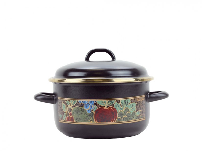Smaltovaný hrnec s poklicí ø 24 cm - 5.5 l - GOLD | BELIS - 2 jakost