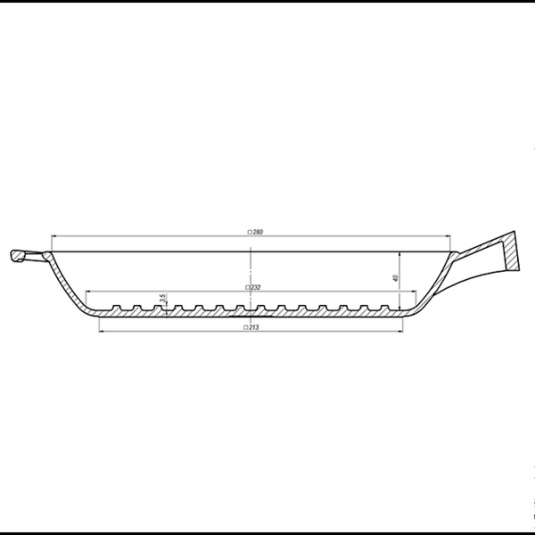 Litinová pánev čtvercová 28x28 cm - Litina | MAYSTERNYA