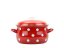 Smaltovaný hrnec s poklicí ø 24 cm - 6.1 l - PUNTÍK červený | BELIS