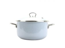 Smaltovaný hrnec se skleněnou poklicí ø 16 cm - 1.5 l - PREMIUM šedý | BELIS