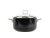 Smaltovaný hrnec se skleněnou poklicí ø 24 cm - 5.5 l - PREMIUM černý | BELIS