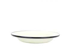 Smaltovaný talíř ø 24.5 cm - 0.8 l krémový