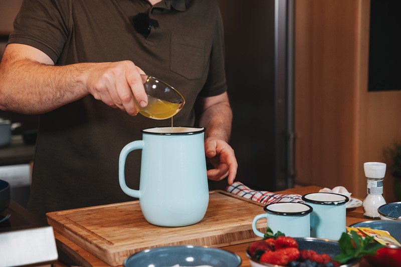 Smaltovaný džbán ø 11.5 cm - 2.5 l tyrkysový