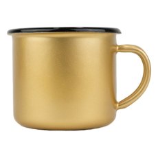 Smaltovaný hrnek ø 8 cm - 0.35 l zlatý - ČESKÝ PLECHÁČEK | BELIS