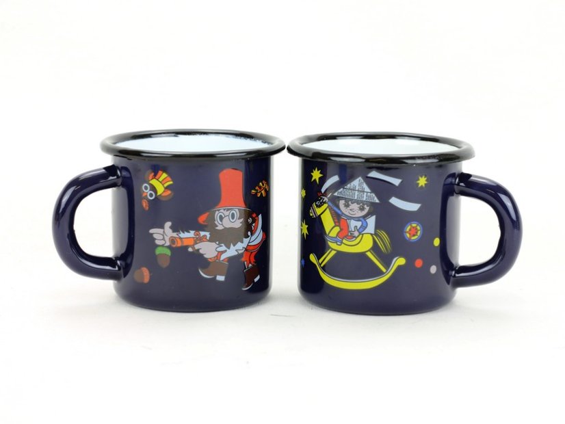 Smaltovaný hrnek ø 7 cm - 0.25 l "večerníček" mix