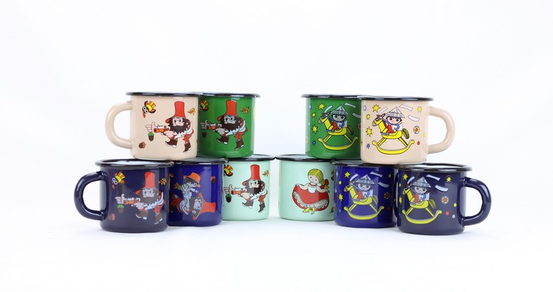 Smaltovaný hrnek ø 7 cm - 0.25 l "večerníček" mix