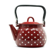 Smaltovaný čajník - 2.5 l červený
