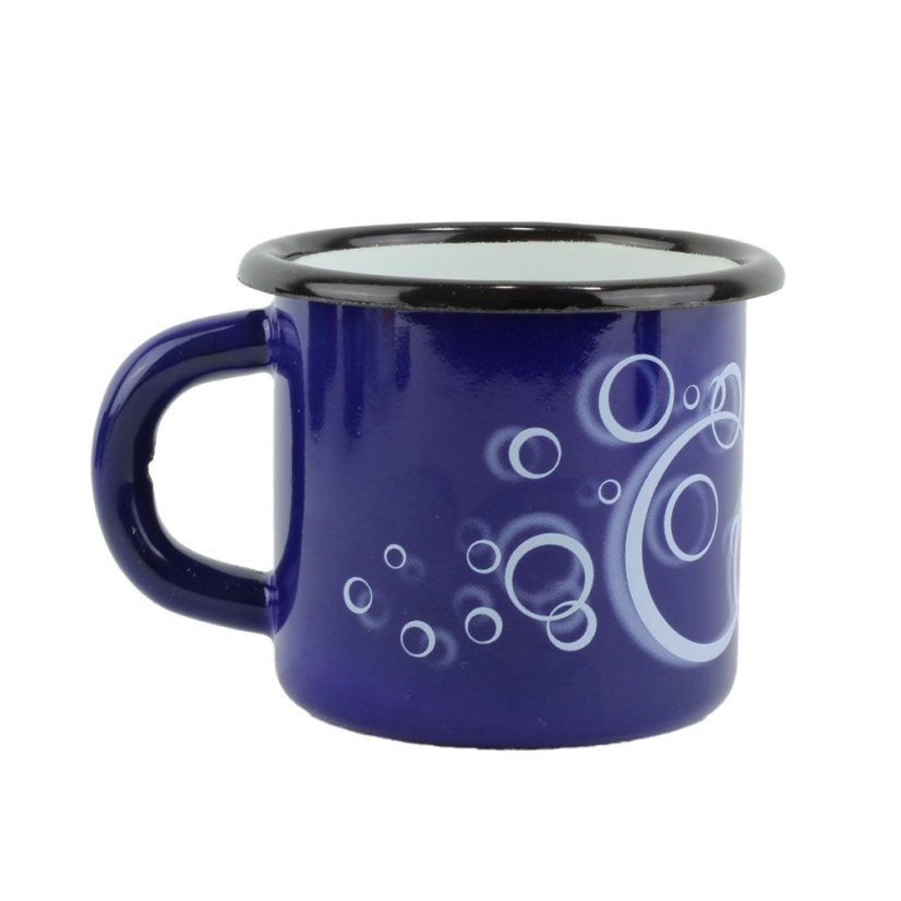 Smaltovaný hrnek ø 7 cm - 0.25 l tmavě modrý BUBBLE | BELIS - 2 jakost