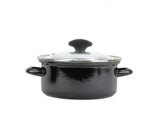 Smaltovaný kastról so sklenenou pokrievkou ø 20 cm – 2,6 l – STANDARD PLUS | BELIS