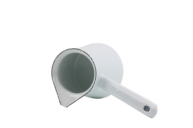 Smaltovaná džezva na kávu bílá ø 9 cm - 0.4 l