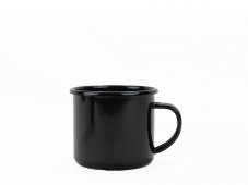 Smaltovaný hrnek ø 8 cm - 0.35 l černý - ČESKÝ PLECHÁČEK | BELIS