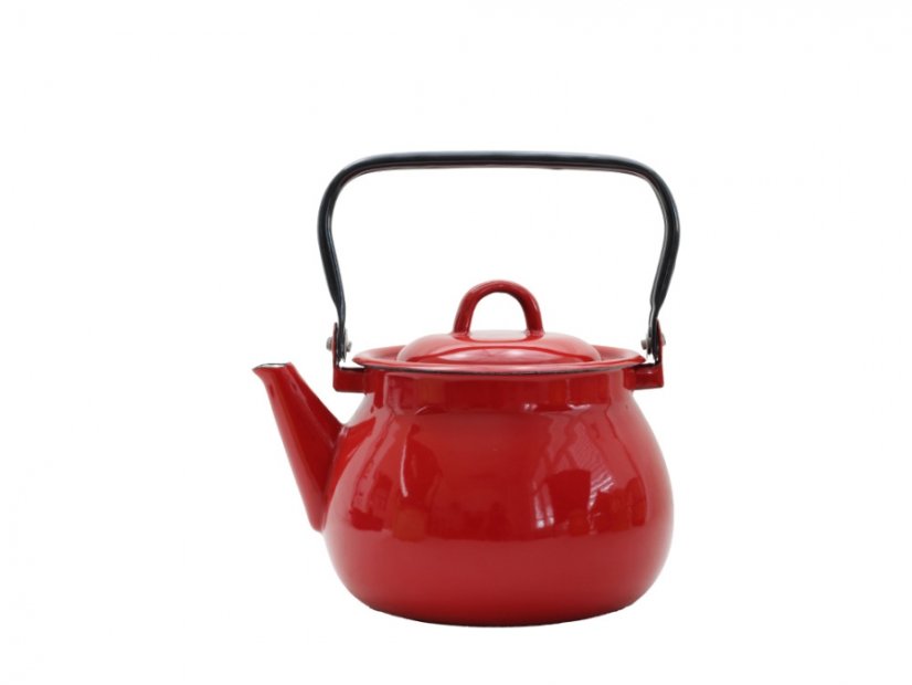 Smaltovaný čajník - 2.5 l červený